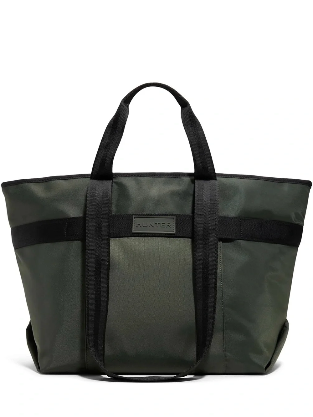 Hunter Olive Green Tote Bag with Black Straps